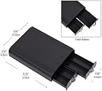 Mind Reader Single Serve Pod Organizer, 2 Drawers, 24 Pod Capacity, Keurig Mini Compatible, 24.1L x 31.1W x 6.4H cm, Black