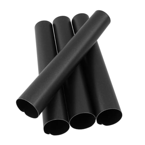 Zenker 7726 Lot de 4 moules tube pâtisserie, moule à gâteau en tube, tube pour croissants apéritifs, Acier inoxydable, Noir, 13 x 2,5 x 2,5 cm