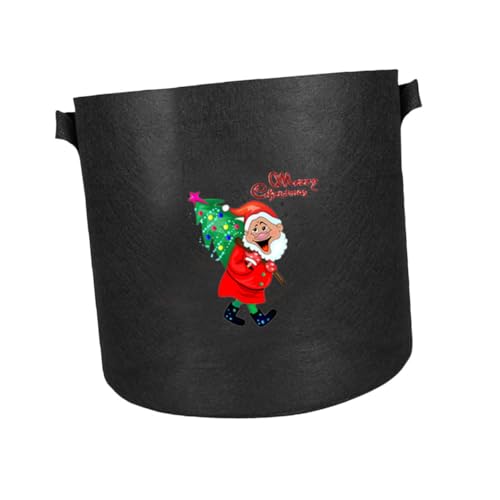 VICASKY Sacco da Piantare Natalizio Non Tessuto Nero 10 Galloni 40D×30H Contenitore Traspirante per Piante da Giardino Balcone e Cortile Resistente per Ortaggi e Piante Perenni