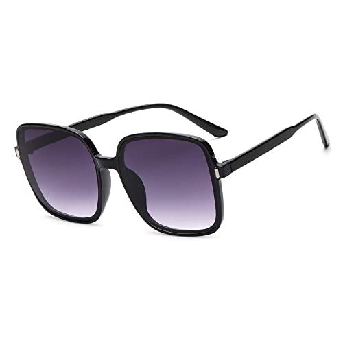 Lunettes de soleil rectangulaires vintage UV400 uniexe pour un style rétro quotidien