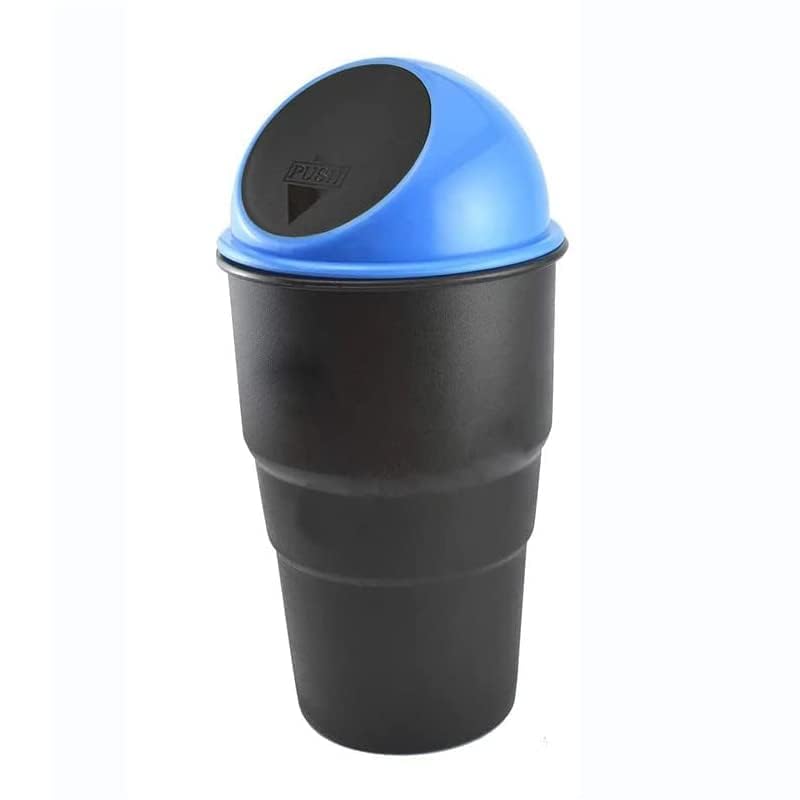 Car Dustbin Small Mini Car Trash Bin with Lid Can Holder Dustbin Car Trash Plastic Dustbin Pack of 1 Blue Color-image-12