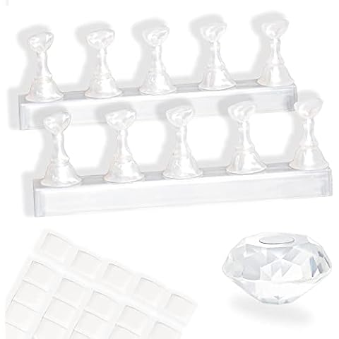 2 Sets Magnetische Acryl-Nagel-Display-Ständer zum Aufdrücken Cover