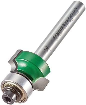 Trend C074BX1/4TC Craft Pro 1/4in shank bearing guided round over router cutter - 3mm radius Two Flute Carbide tips., 31.0 mm*152.0 mm*55.0 mm