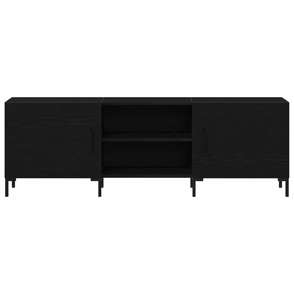 vidaXL Ensemble Meuble TV Montage Mural Chêne Noir 150 x 30 x 50 cm, Salon, Espace Moderne pour Le Divertissement, Meuble de Rangement rectangulaire, Console Murale, Ensemble de Cabinet TV