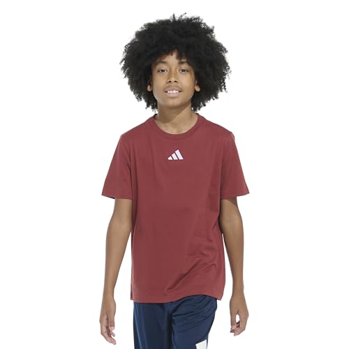Image of Adidas Boys Short Sleeve Raglan Poly Tee