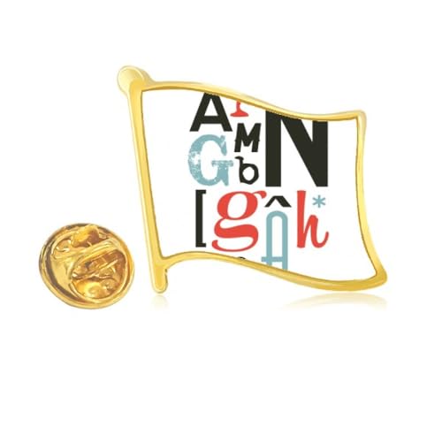 Pin's en métal doré alphabet de qualité supérieure pour costume et blazer
