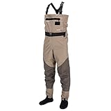 BASSDASH Men’s Breathable Chest and Waist Convertible Waders for Fishing Hunting, Stocking Foot and Boot Foot Waders, Large King