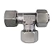 Brennan Industries D8563-S20-20-20 Steel Adjustable Run Tee Bite Body with Tube Connection, 20 mm x 20 mm x Tube Size, M30 x 2 NPT x M30 x 2 NPT Thread