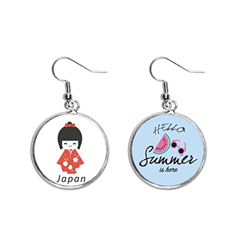 Pendientes de sandía juguete tradicional japonesa accesorio infantil verano