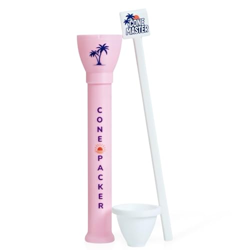 Cone Loader – Pre-Roll Cone Filler & Cone Packer | Fits 2 Sizes (98mm Classic and King Size Cones| Durable, Portable, Easy to Use – Cone Master by Preroll Makers - Pink