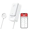 SwitchBot WiFi Water Leak Detector, Smart Water Sensor with 100dB Adjustable Alarm&App Alerts, IP67 Waterproof, Detector for Home with Cable, No Hub Required (Support 2.4G) (White, Pack, 1)