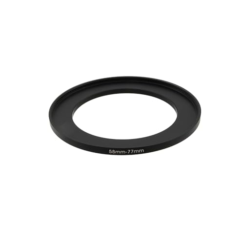 LingoFoto 58-37/40.5/42/43/46/48/49/52/55/58/60/62/67/72/77/82mm Step Up & Step Down Rings Adapter for Camera Lens and Filters 58-77 Filter Adapter Ring 58mm Lens to 77mm Filters (58-77mm)