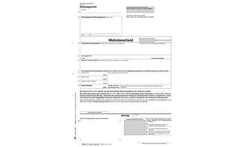 RNK Verlag Vordruck Antrag auf Erlass eines Mahnbescheides