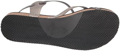 VOLATILE Women's Engie Multi Strap Thong Sandal, Charcoal, 10M | Image 3