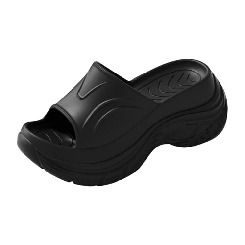 Platform Cloud Slides for Women Cushion Recovery Pillow Sandals, Memory Foam Arch Support Slippers Non-Slip Comfort Quick Drying Thick Sole Shoes Slip on Summer Vacation Shoes