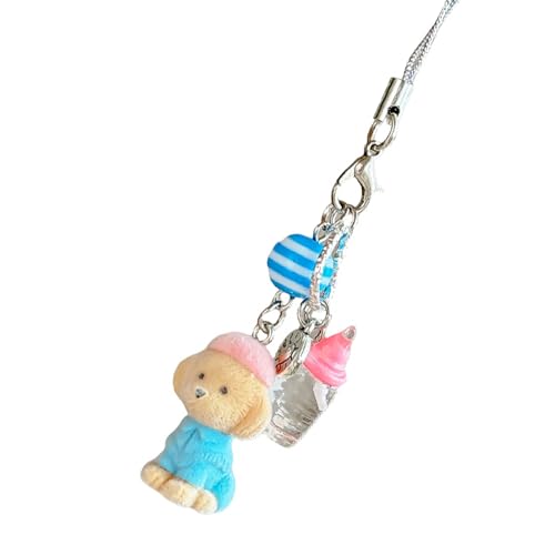 犬の電話チェーンバッグヘイング装飾樹脂犬のペンダント学校の旅行や毎日の装飾収集可能な装身具に適しています