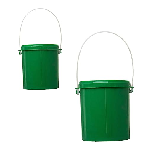 POPETPOP 2Pcs Fishing Bucket with Breathable Vents Lightweight Live Bait Container for Storing and Bloodworms for Outdoor Fishing and Camping