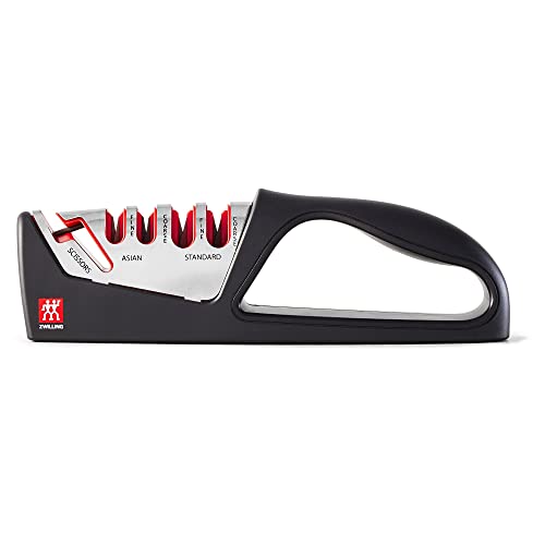 Comparison: Best Sharpener For Japanese Knives 8 ZWILLING Razor-Sharp 4-Stage Pull Through Knife Sharpener with Shear Sharpener, German Engineered Informed by 100+ Years of Mastery