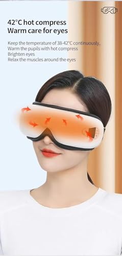 Image of Full Body Wireless Neck Massager with Heat vibrating machine with bluetooth music rechargeable (Eye Massager)