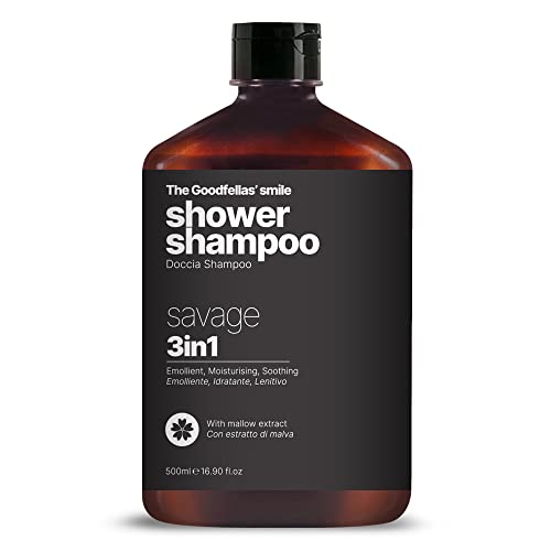The Goodfellas' smile, SAVAGE/CITRUS & BERGAMOT, Luxury 3 in 1 Body Wash and Hair Shampoo for Men, 17 Fluid Oz. - MADE IN ITALY - Smells Incredible | Amazing Lather