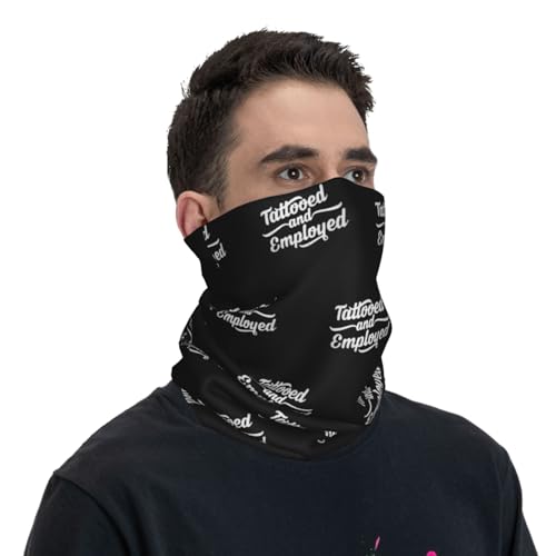 Tattooed and Employed Neck Gaiters Face Masks Scarves Sun Protection Balaclavas Headbands Unisex 6