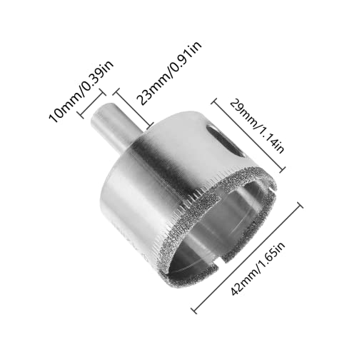 Image of Luomorgo 42mm /1 5 /8 inch Diamond Hole Saw | 1.1 inch Cutting Depth, For Glass Ceramic Marble Porcelain Tile, For Granite Quartz Gemstone, Diamond Drill Bits