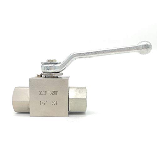 Valvola a sfera idraulica in acciaio POWERTOOL Valvola di arresto manuale 304 Valvola a sfera femmina a leva in acciaio inox per uso commerciale e industriale (DN10)