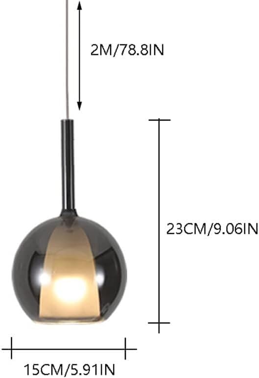 Lámpara colgante G9 de cristal moderna para techo interior ajustable 7
