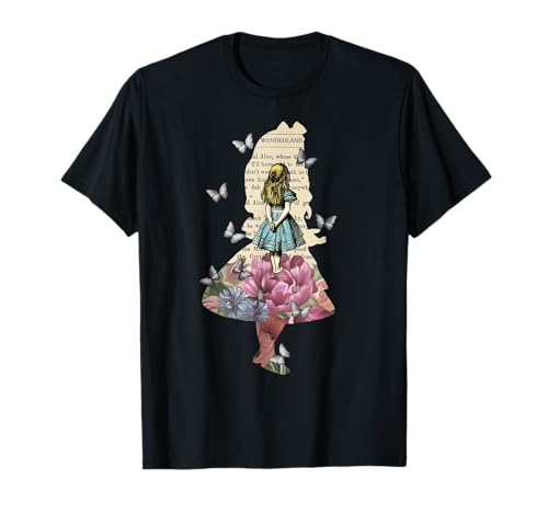Alice In Wonderland Magical Garden Vintage Book T-Shirt