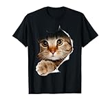 Cat Shirt, Cat Tshirt, Cat Torn Cloth Shirt, Kitten,Kitty T-Shirt