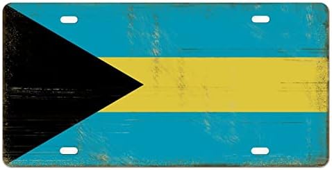 Placa de matrícula decorativa de las Bahamas, bandera de las Bahamas, letrero decorativo de recuerdo de país, para hombres, mujeres, niños y niñas,