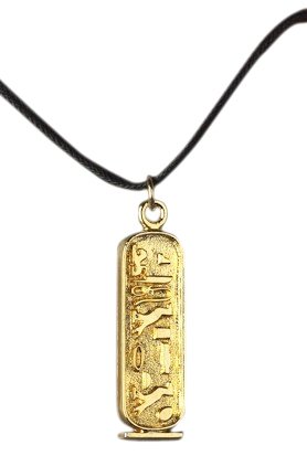 Placcato Oro Cleopatra Cartouche Fornito Su Una Corda Cerata.