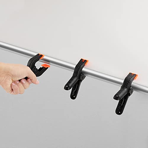 AllRight 12pcs Nylon Spring Clamps 4.5 Inch Heavy Duty Plastic Medium Grip Clips with Metal Spring for Market Stall DIY Workshops