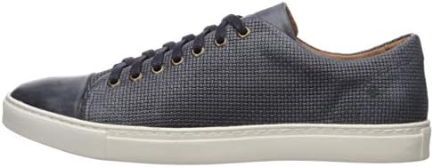 Brothers United Men's Genuine Leather Luxury Lace Up Classic Fashion Sneaker, Navy Washed Nappa/Mini Basket, 11.5 M US | Image 7