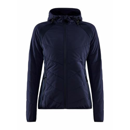 Craft Adv Explore Hybrid - Giacca a vento da donna, leggera, imbottita, con inserti in jersey, con cappuccio regolabile