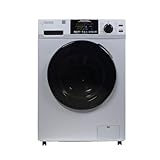 Equator All-in-One Washer Dryer VENTLESS/VENTED PET cycle 1.62cf/15lbs+Portability Kit in White (SILVER)