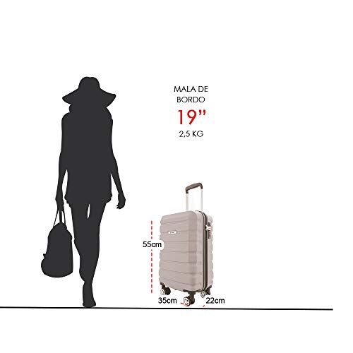 Mala Rígida De Fibra 360° Tamanho Bordo - Gladiador - B3 Fire