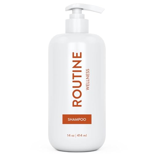 Routine Wellness Anti-Thinning Shampoo for Thinning Hair - Biotin DHT Blocker Women & Men - Color Safe Shampoo for Hair Loss & Healthy Hair - Coconut & Vanilla - 14oz