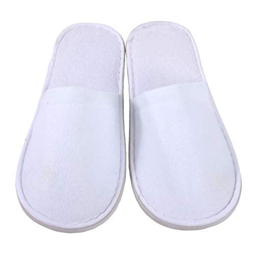 10 Pairs Disposable Slippers for Guests, Non-Slip Closed Toe Spa Slippers for Women and Men