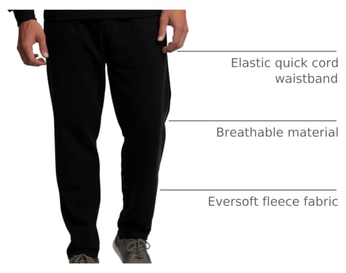 Image of Fruit of the Loom EverSoft Fleece Open Bottom Sweatpants with Pockets