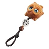 MOTHNUR de Madera Tallado Mano Búho Único Resistente y Decorativo para Coche Mujer con Colgante Artesanal y Diseño Original