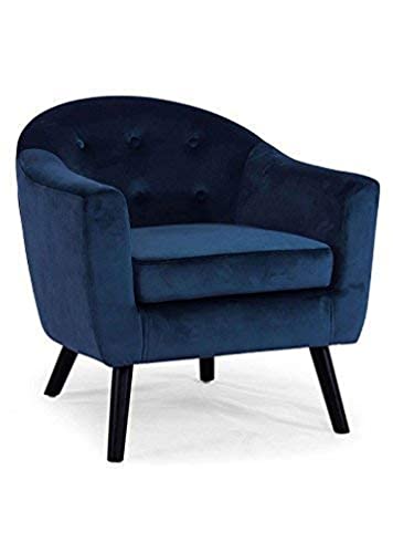 Menzzo Savoy Chaise/Fauteuil, Velours, Bleu, 78