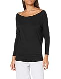 Build Your Brand Damen Batwing Longsleeve T-Shirt, Black, XXL