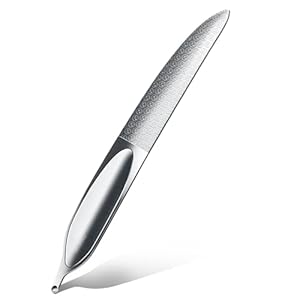 Toenail File for Thick Toenails, 4.9-Inch Double Sided Stainless Steels Metal Nail File, Professional Toe Nail Files for Thick Nails, Heavy Duty Nail Files for Men, Women, Seniors