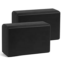flintronic Yoga Block, Erwachsene Yogablock im 2er Set, Hochdichter Eva-Schaum, umweltfreundlich und leicht, Hartschaum, rutschfest, Ideal für Pilates, Pilates, Meditation (Schwarz)