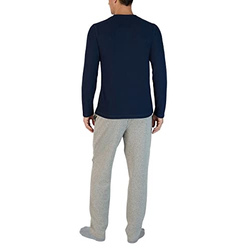 Eddie Bauer Men's Pajama Set, Comfortable Raglan Shirt and Pants Sleepwear Set (Medium, Blue-Grey)2