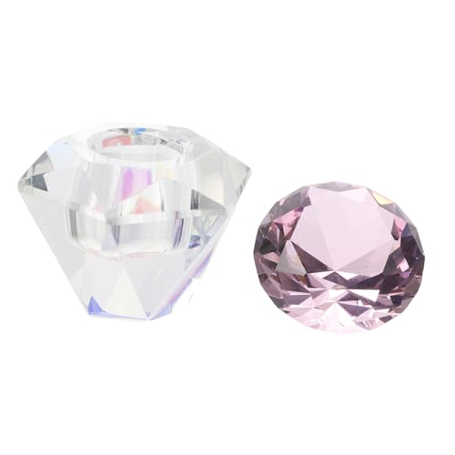 MAJORMENCH 1Pieza Polvo Tapa Cristal Irregular Polvos Manicura Práctico