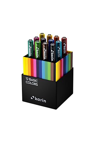Karin Marqueur pinceau Pro coffret Basic Colors pour dessin et illustration