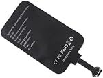 Eujgoov 10W Fast Qi Wireless Charging Receiver Ultra Thin Type C Adapter Chip for Android Cell Phones USB C Wireless Charger Receiver