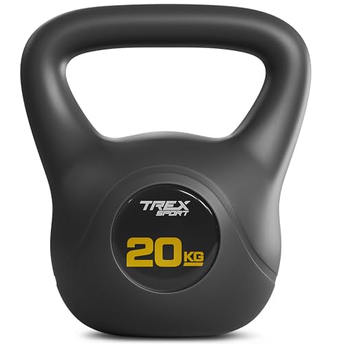 TREX SPORT Kettlebell 6-20kg Kugelhantel Ganzkörper-Workout Kugelgewichte